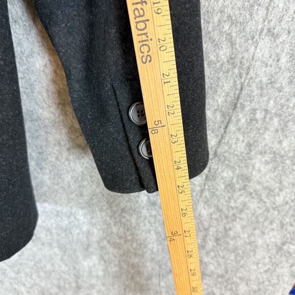 J Crew Womens L Double Breasted Wool Blend Pea Coat Gray Preppy Capsule Career - Picture 10 of 10